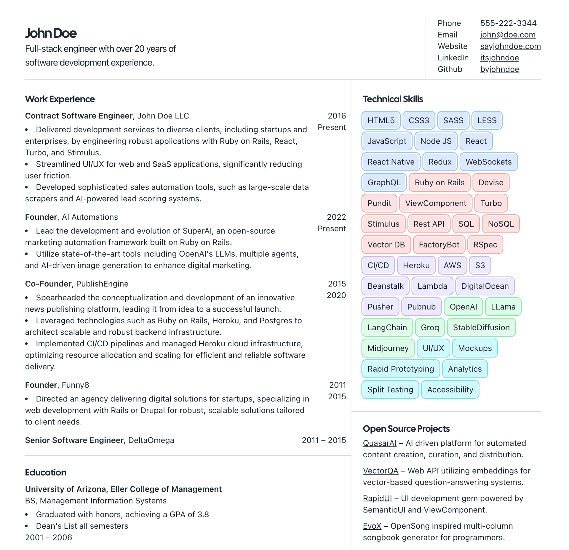 Resume Screenshot